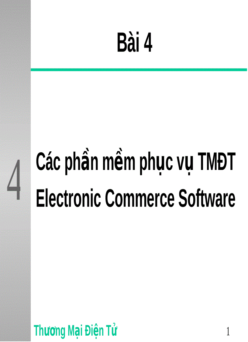 image for page Các phần mềm phục vụ TMĐT Electronic Commerce Software