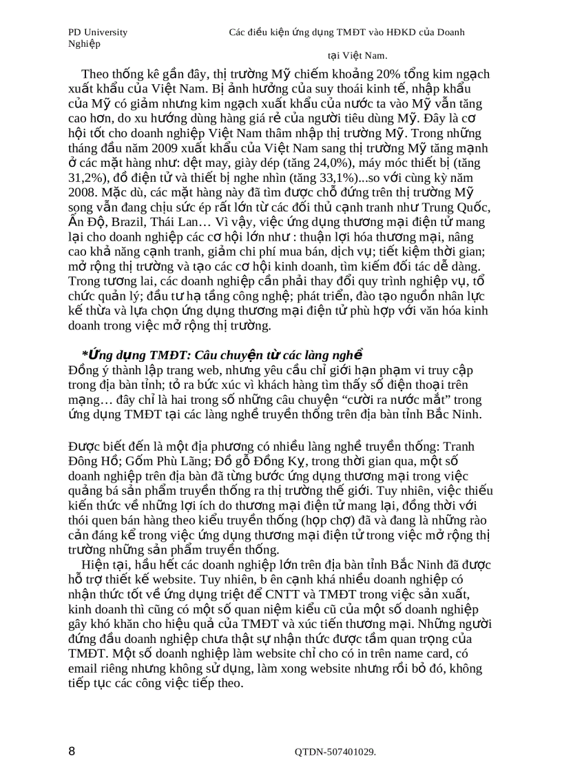 image for page Các điều kiện ứng dụng Thương Mại Điện Tử vào hoạt động kinh doanh của Doanh Nghiệp tại Việt Nam