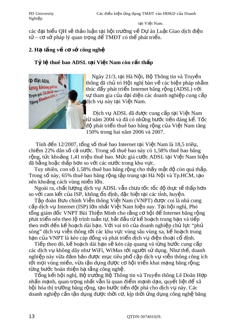 image for page Các điều kiện ứng dụng Thương Mại Điện Tử vào hoạt động kinh doanh của Doanh Nghiệp tại Việt Nam