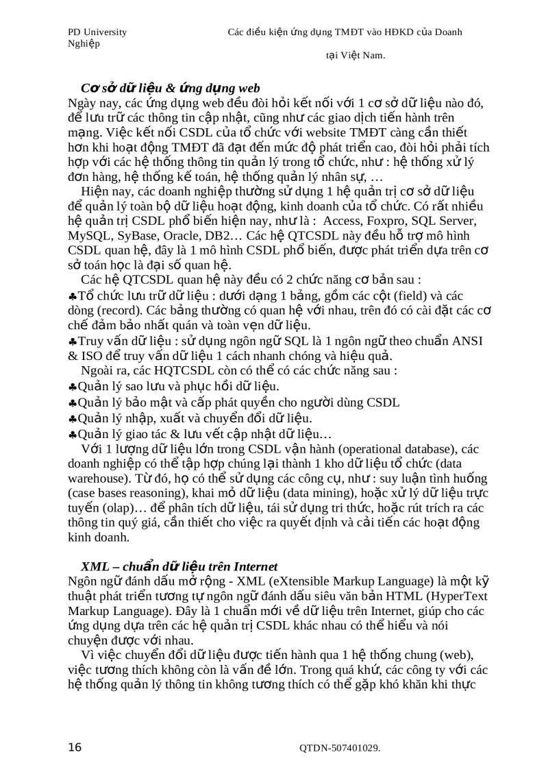 image for page Các điều kiện ứng dụng Thương Mại Điện Tử vào hoạt động kinh doanh của Doanh Nghiệp tại Việt Nam