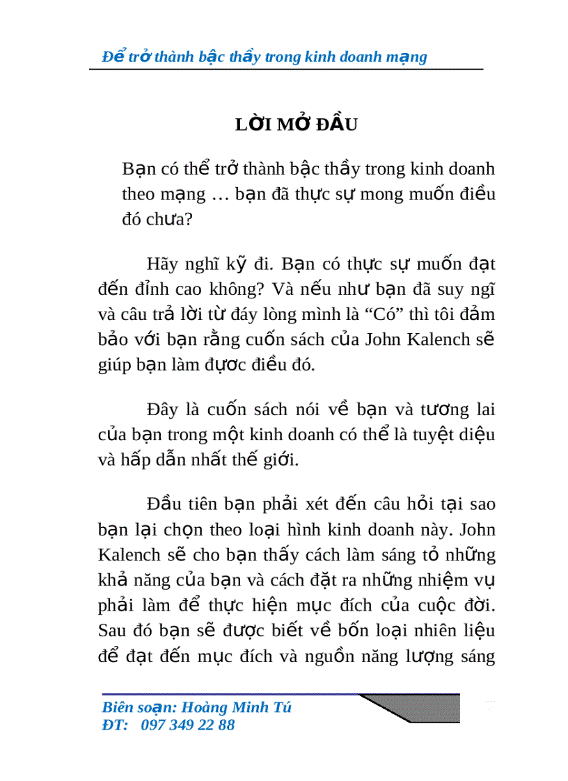 image for page Để trở thành bậc thầy trong kinh doanh theo mạng
