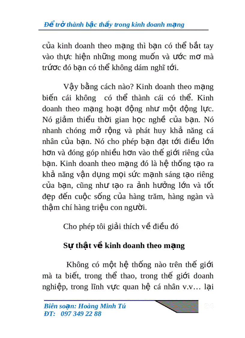 image for page Để trở thành bậc thầy trong kinh doanh theo mạng