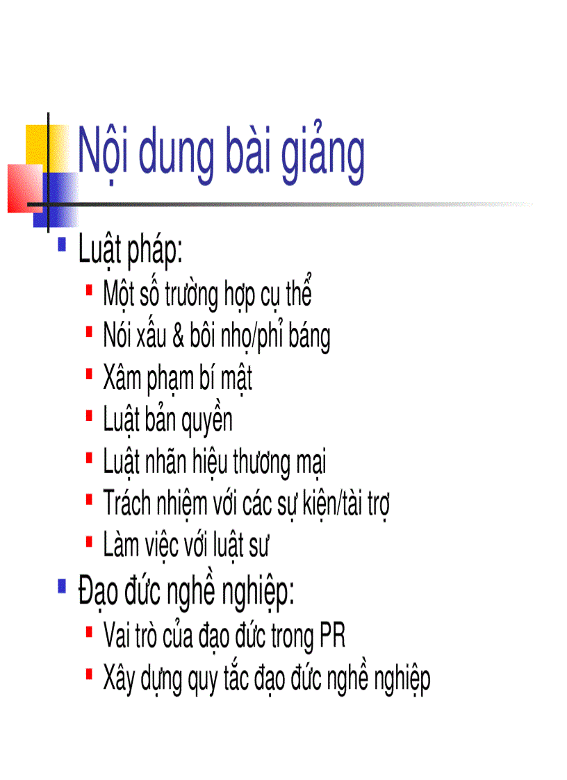 image for page Luật pháp Đạo đức trong hoạt động PR