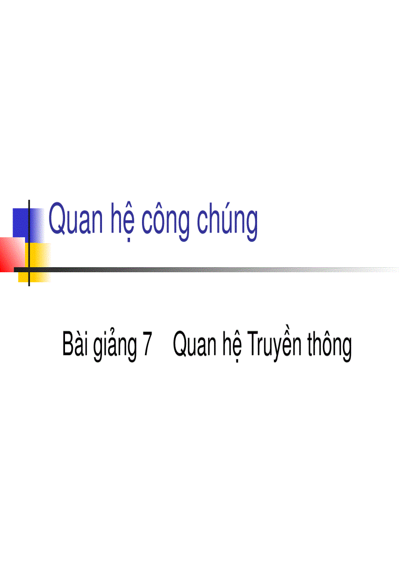 image for page Quan hệ Truyền thông