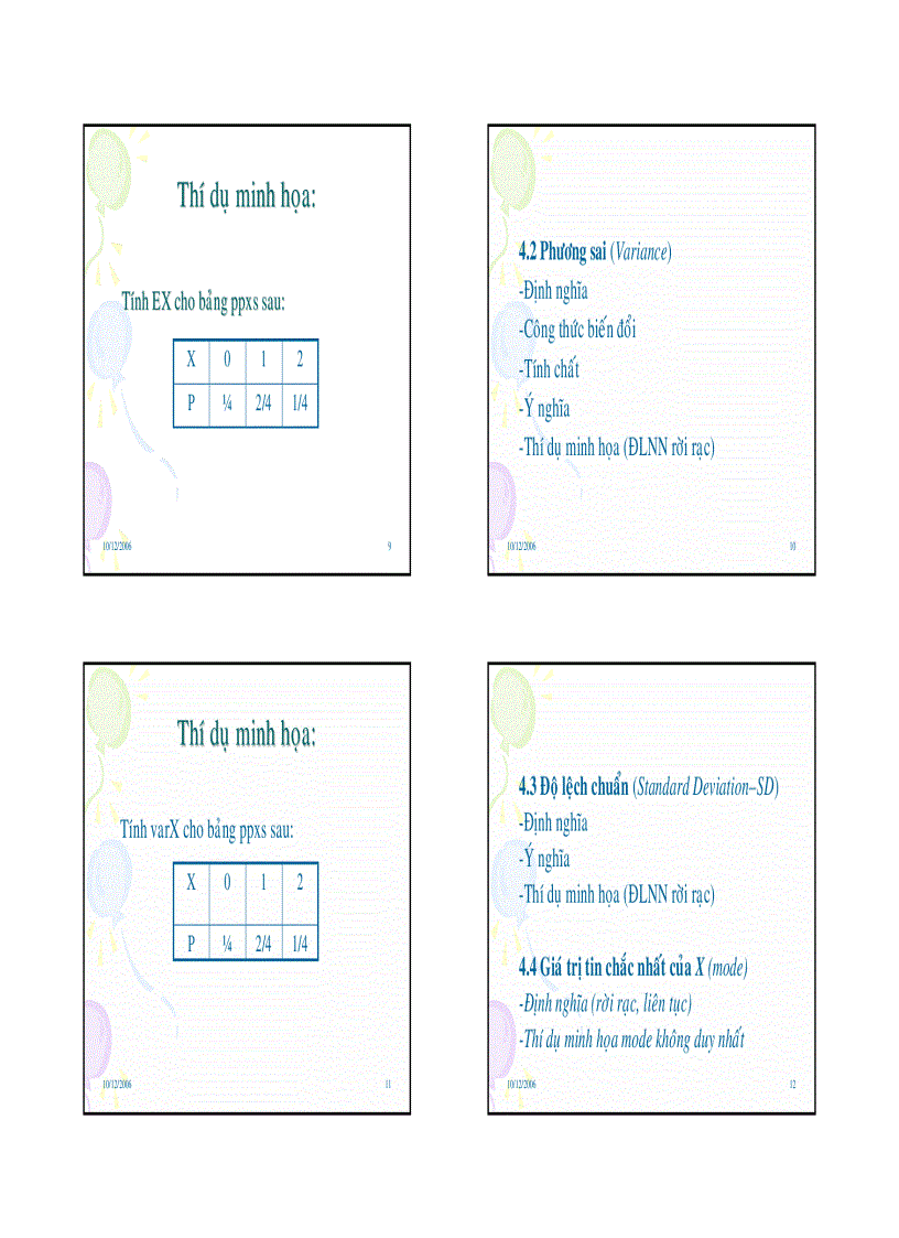 image for page Ôn tập luật phân phối xác suất