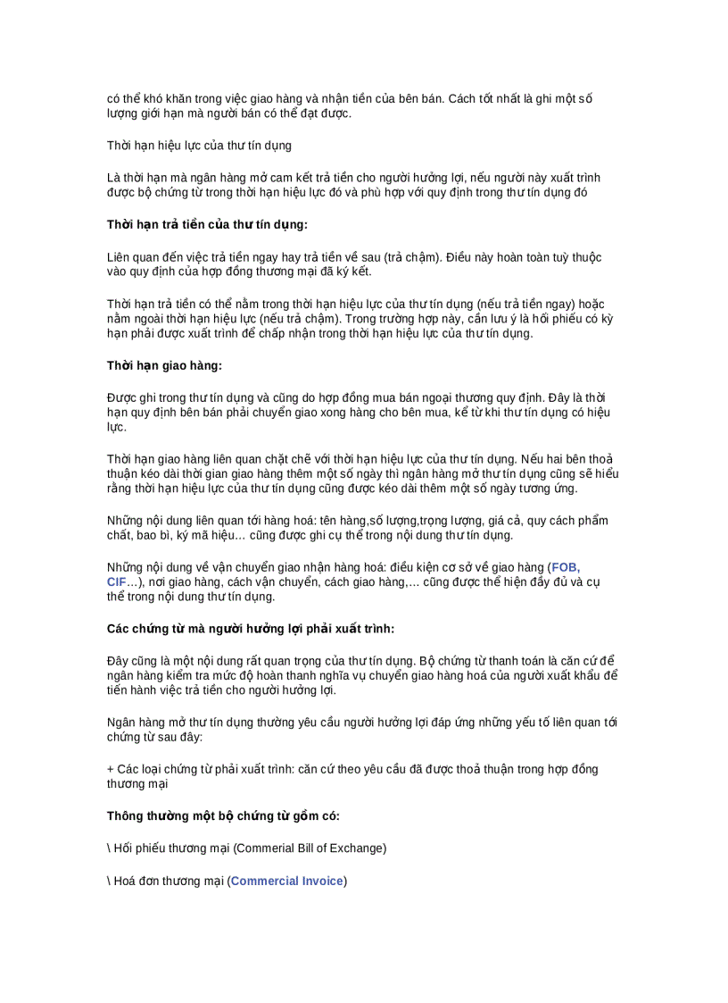 image for page Nội dung thư tín dụng