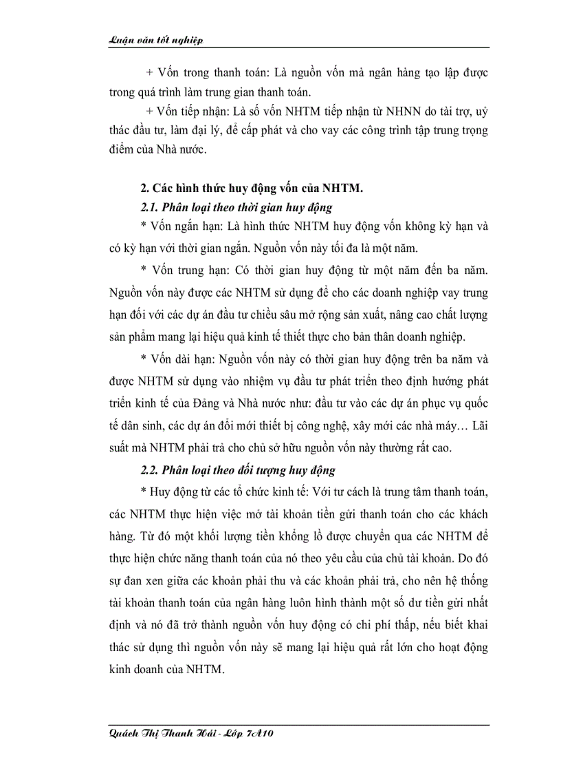 image for page Công tác huy động và sử dụng vốn tại Ngân hàng Nông nghiệp Phát triển Nông thôn quận Hai Bà Trưng
