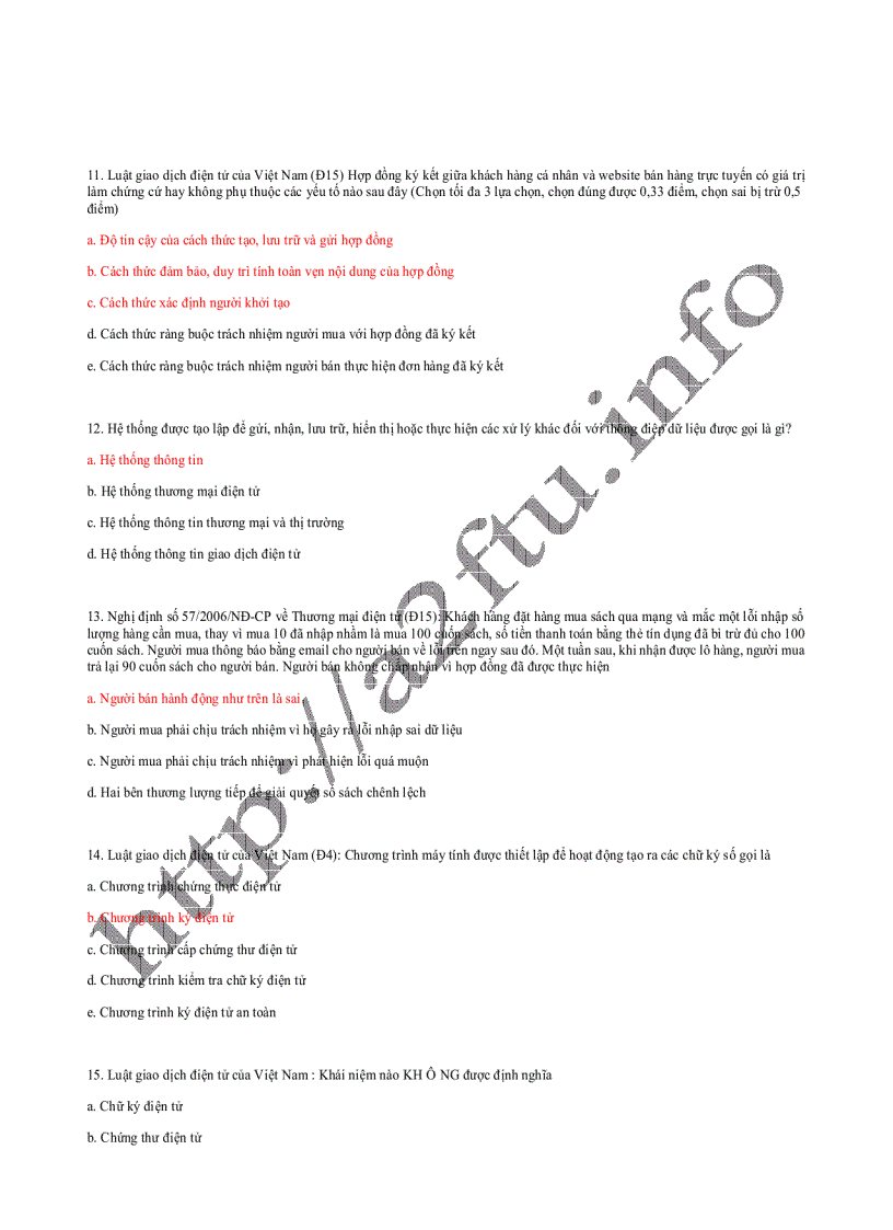 image for page Trắc nghiệm về luật giao dịch điện tử có đáp án