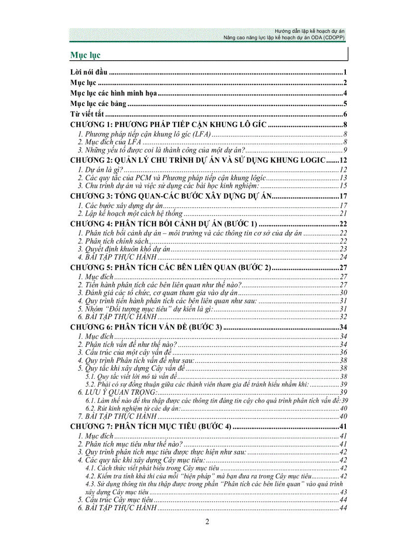 image for page Lập kế hoạch dự án ODA