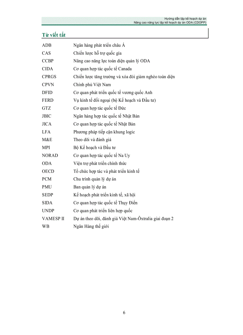 image for page Lập kế hoạch dự án ODA