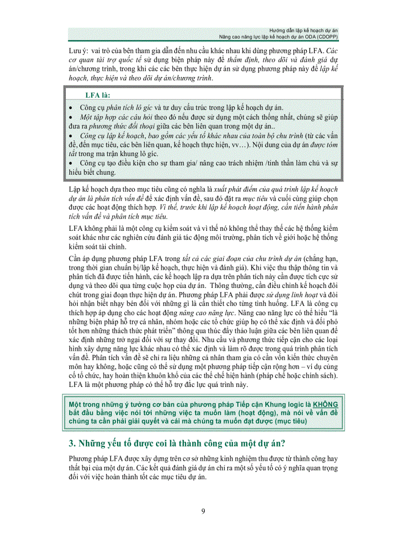 image for page Lập kế hoạch dự án ODA