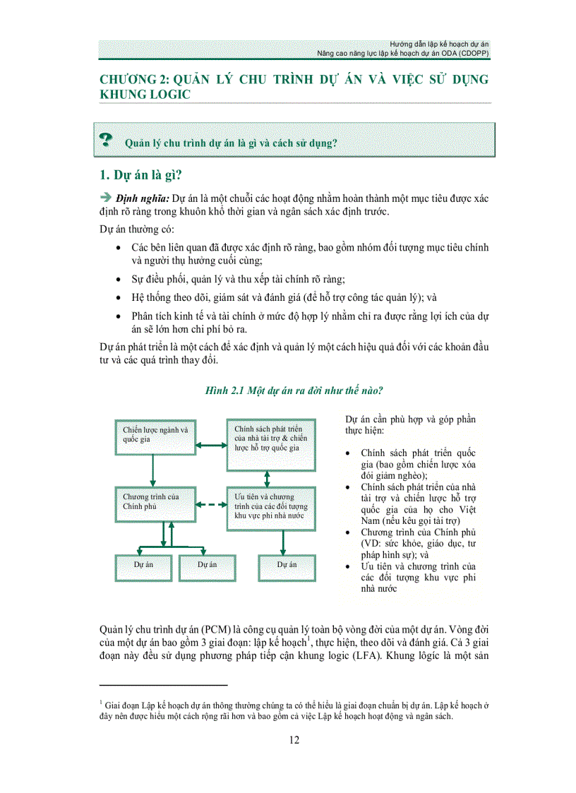 image for page Lập kế hoạch dự án ODA