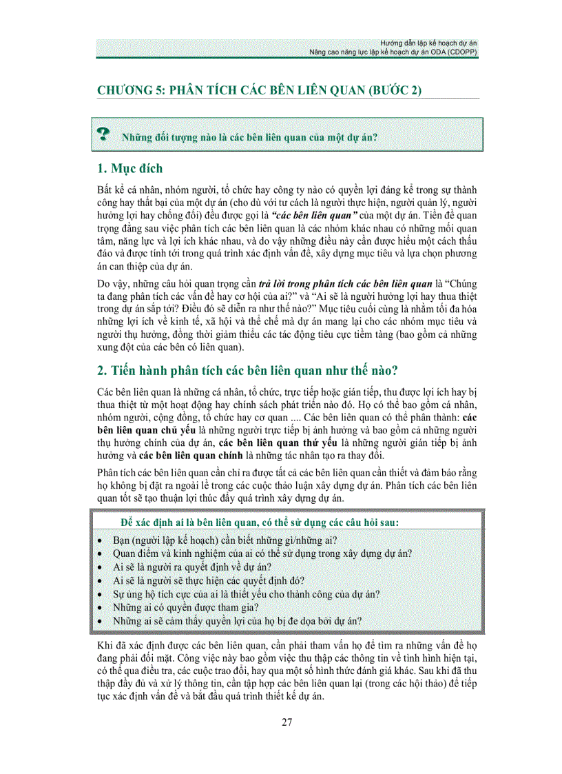 image for page Lập kế hoạch dự án ODA