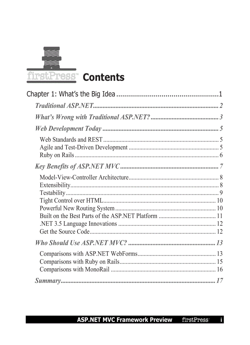 image for page ASP NET MVC Framework Preview