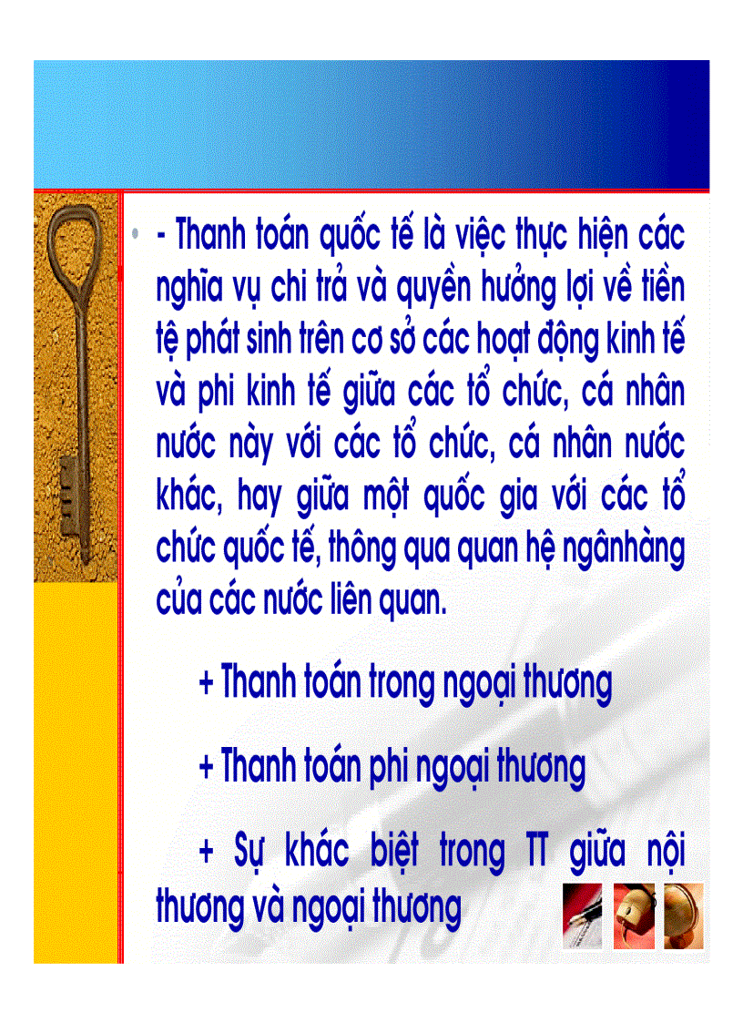 image for page Những vấn đề cơ bản trong thanh toán quốc tế