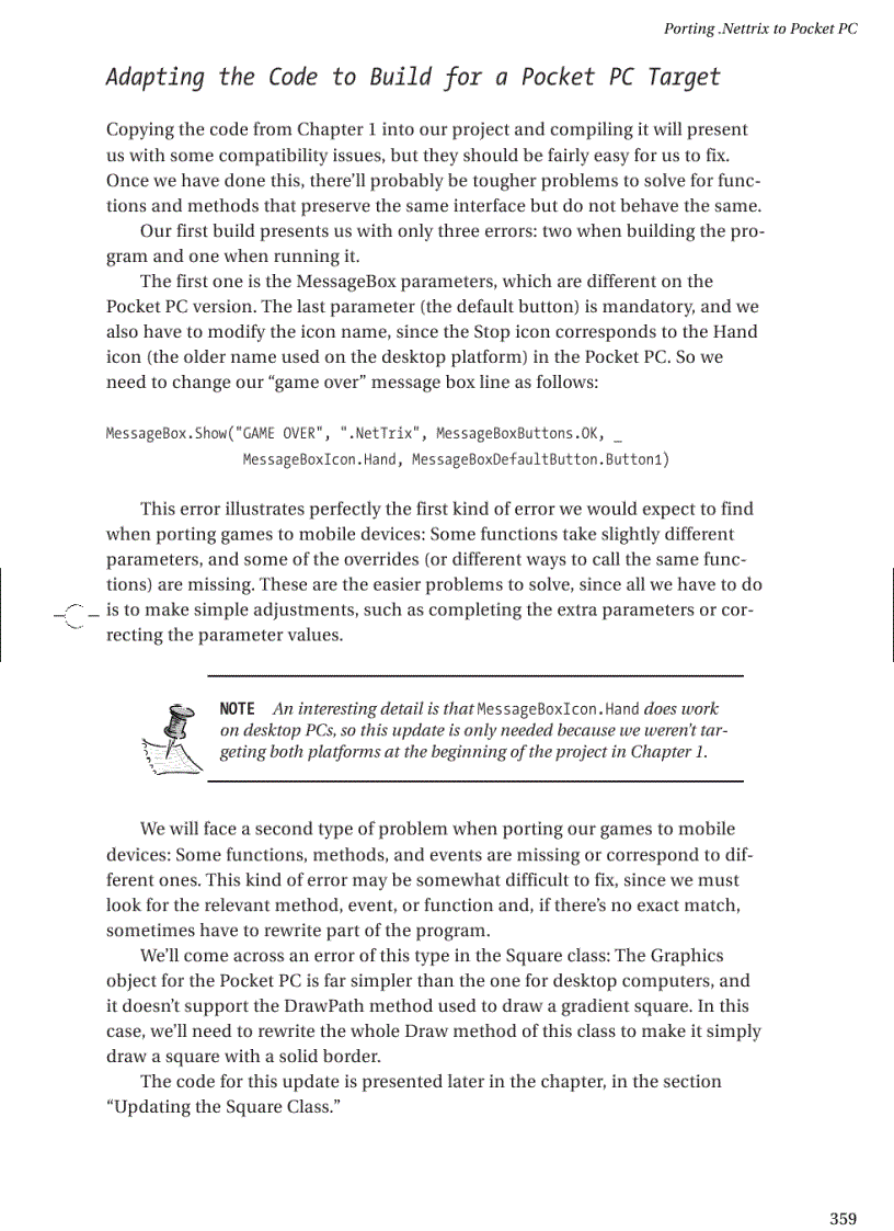 image for page Beginning NET Game Programming in VB NET