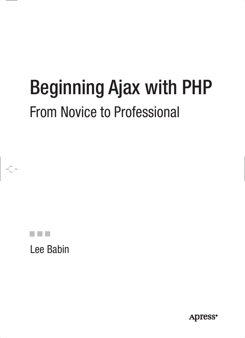 image for page Beginning Ajax with PHP From Novice to Professional