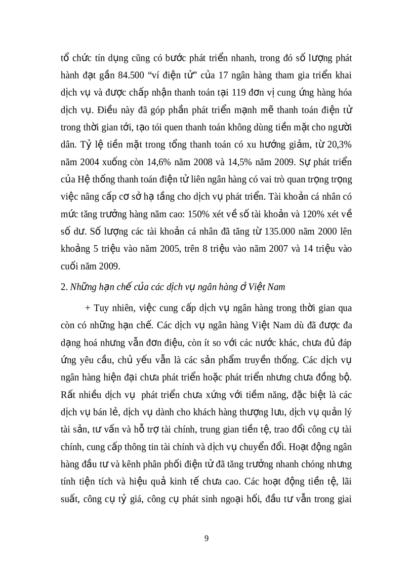 image for page Hoạt động kinh doanh dịch vụ của các ngân hàng thương mại Quá trình hoàn thiện và phát triển các dịch vụ của hệ thổng nhtm việt nam