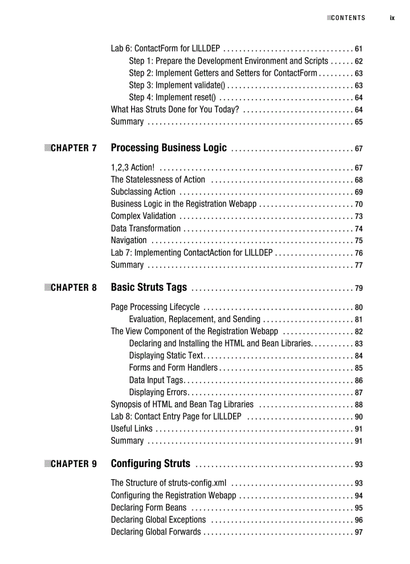 image for page Beginning Apache Struts From Novice to Professional