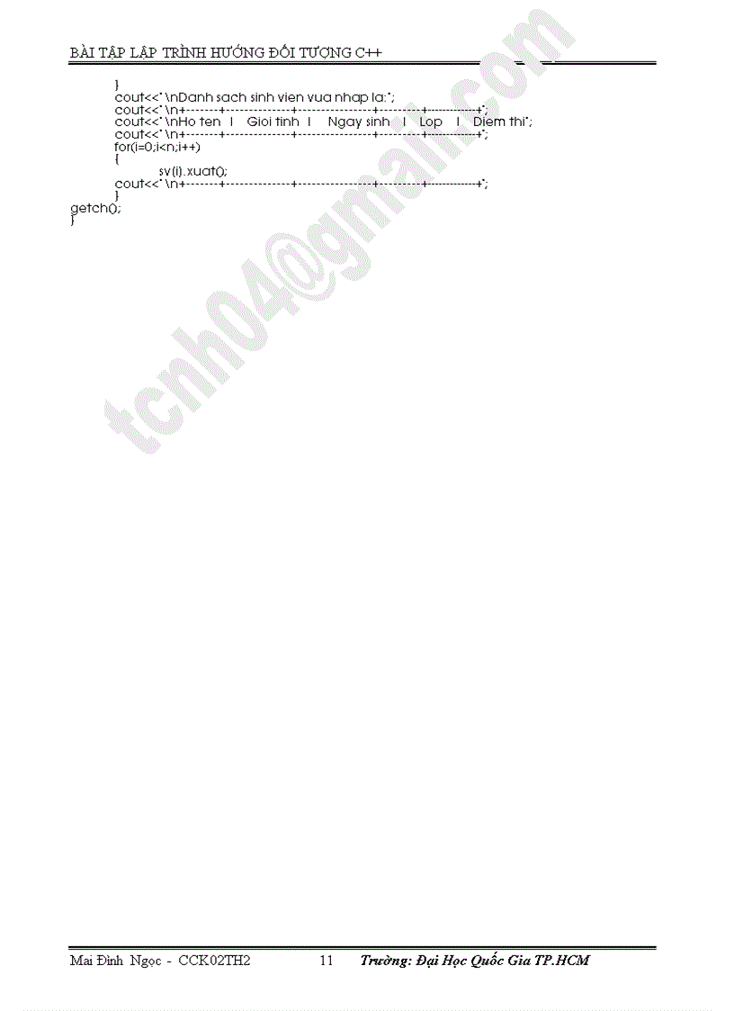 image for page Bài lập trình hướng đối tượng C