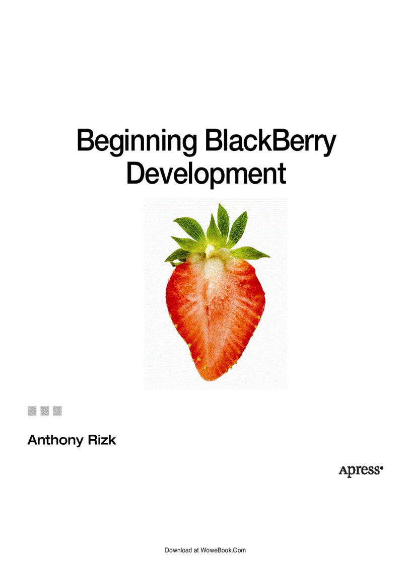image for page Beginning BlackBerry Development