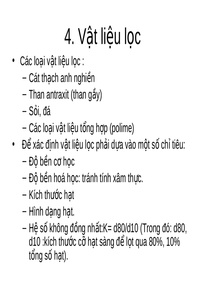 image for page Bài báo cáo quá trình lọc trong xử lý nước cấp