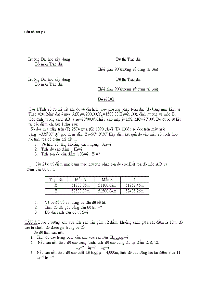 image for page Câu hỏi ôn thi trắc địa ĐHXD