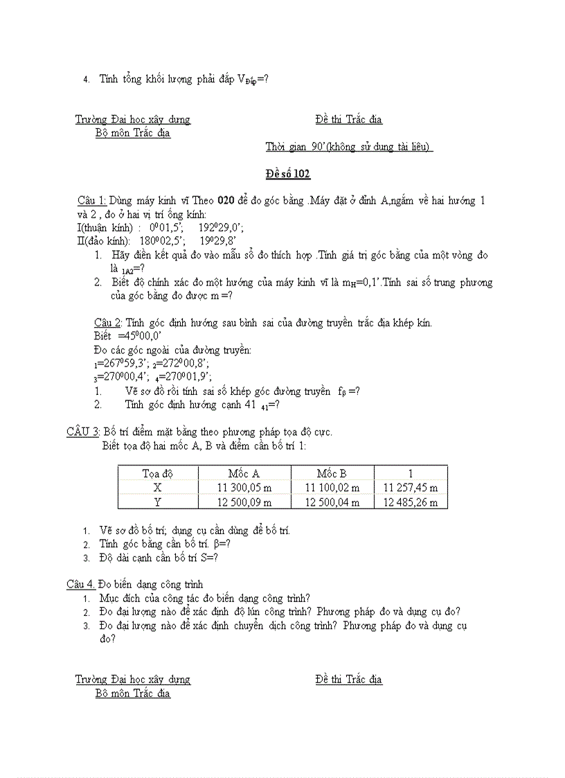 image for page Câu hỏi ôn thi trắc địa ĐHXD