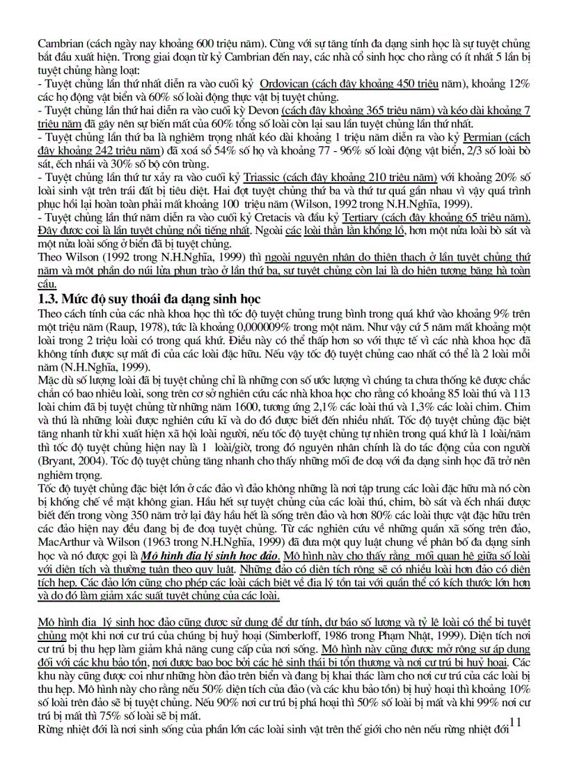 image for page Tổng Quan Về Đa Dạng Sinh Học