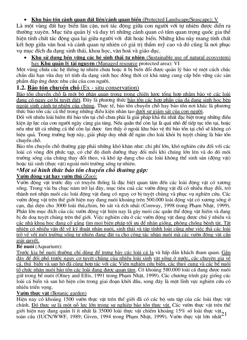 image for page Tổng Quan Về Bảo Tồn Đa Dạng Sinh Học