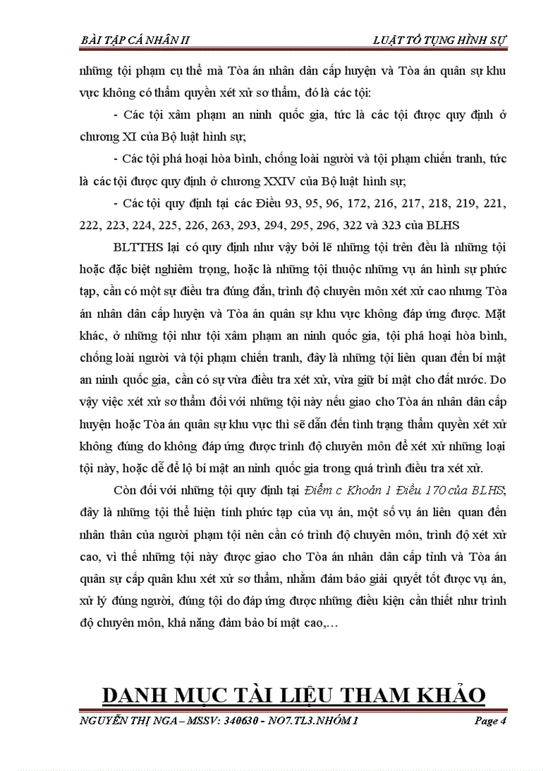 image for page Đề Bài Cá nhân 2 Luật Tố tụng hình sự Đề bài 02