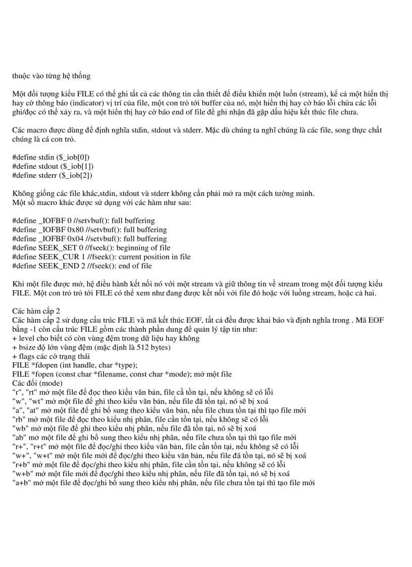 image for page Các hàm trong thư viện của C C