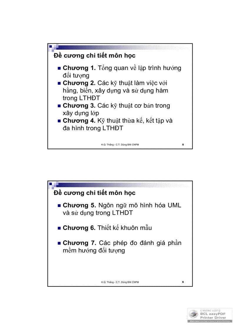 image for page Slide lập trình hướng dối tượng 1