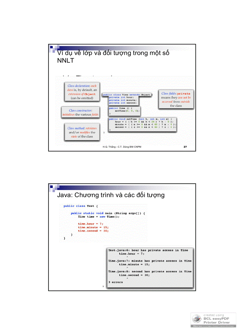 image for page Slide lập trình hướng dối tượng 1