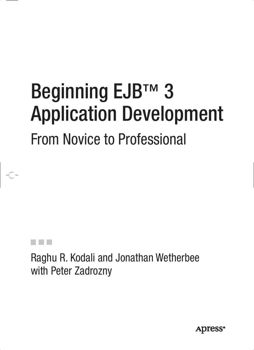 image for page Beginning EJB 3 Application Development From Novice to Professional