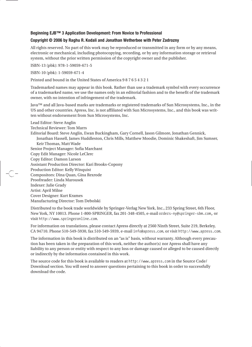 image for page Beginning EJB 3 Application Development From Novice to Professional