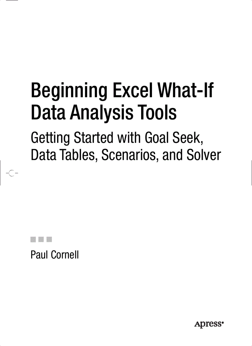 image for page Beginning Excel What If Data Analysis Tools Getting Started with Goal Seek Data Tables Scenarios and Solver