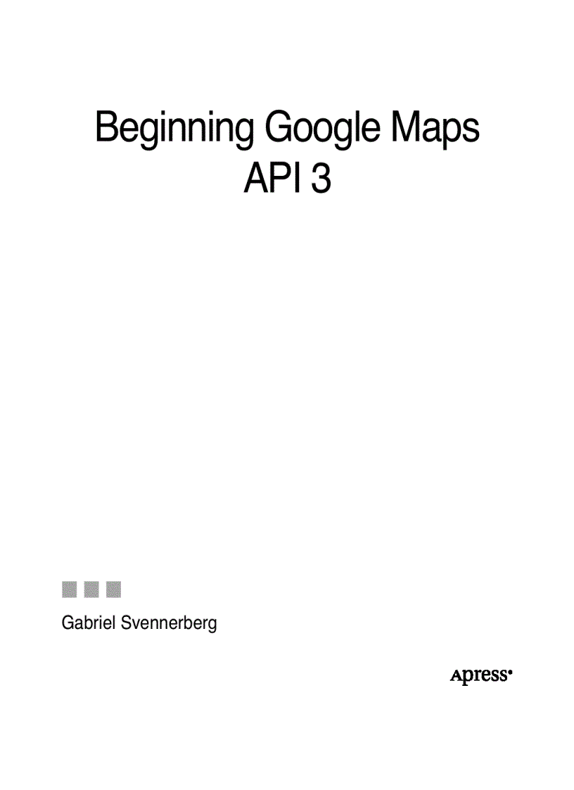 image for page Beginning Google Maps API 3