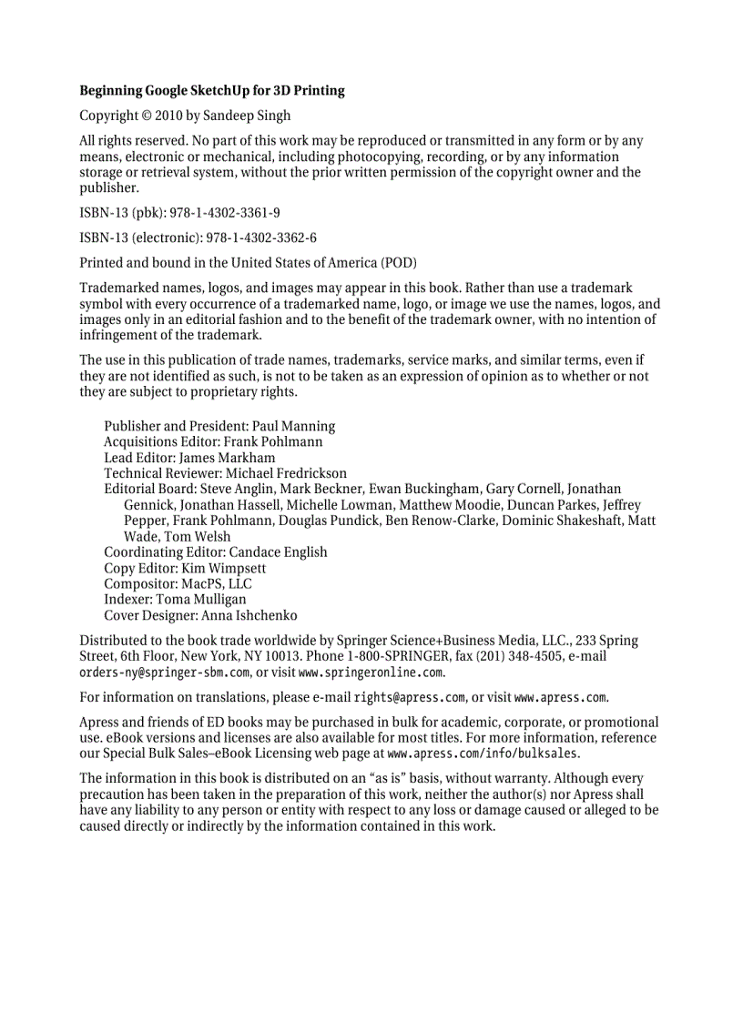 image for page Beginning Google SketchUp for 3D Printing