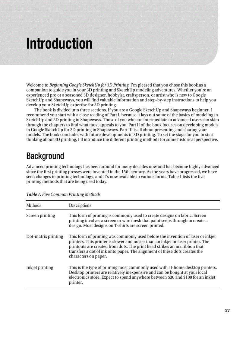 image for page Beginning Google SketchUp for 3D Printing