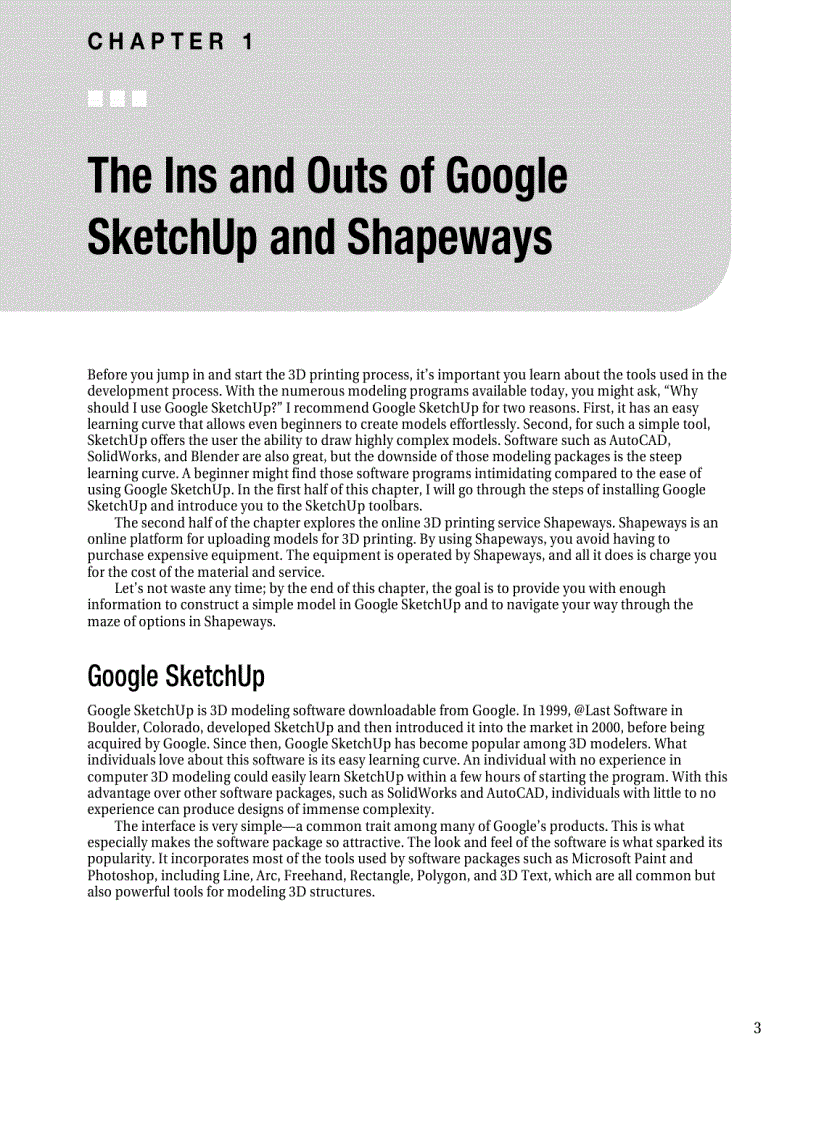 image for page Beginning Google SketchUp for 3D Printing