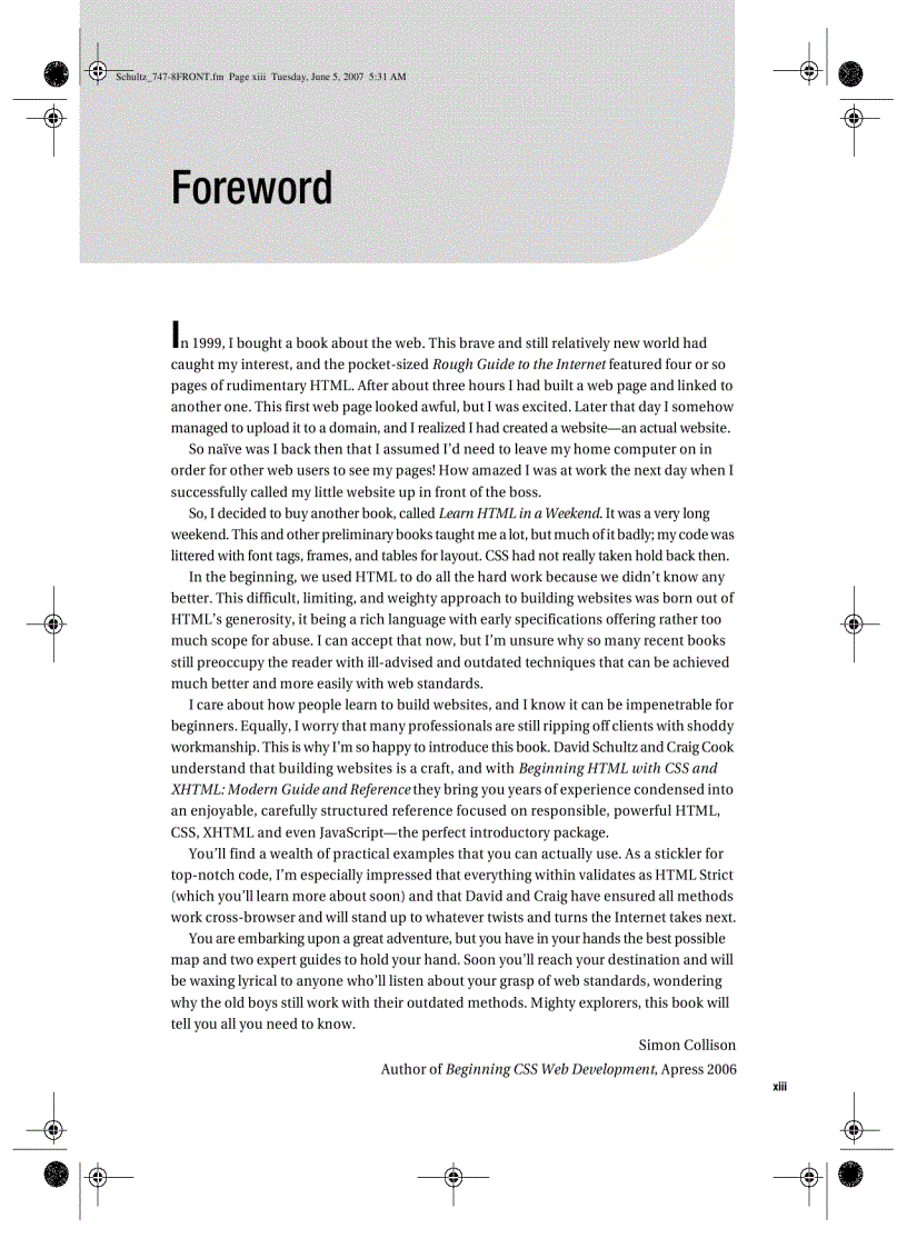 image for page Beginning HTML with CSS and XHTML Modern Guide and Reference