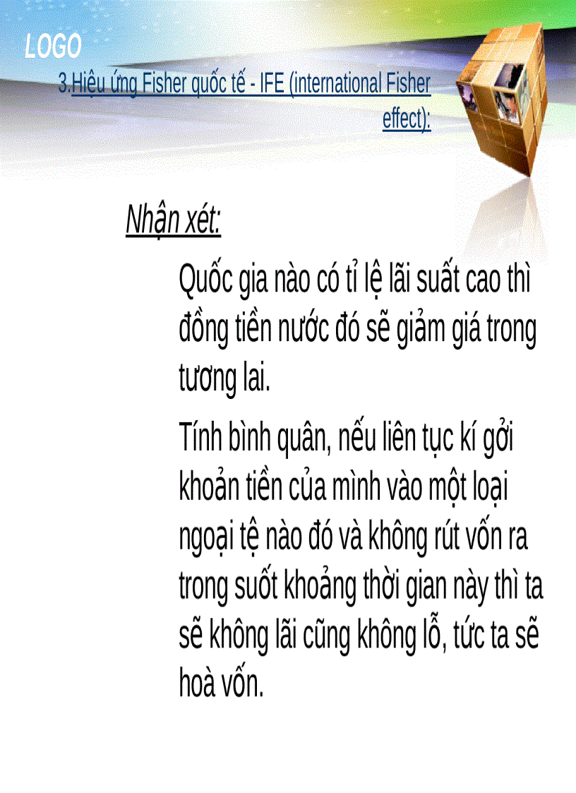 image for page So sánh và đối chiếu ngang giá sức mua ngang giá lãi suất hiệu ứng fisher quốc tế