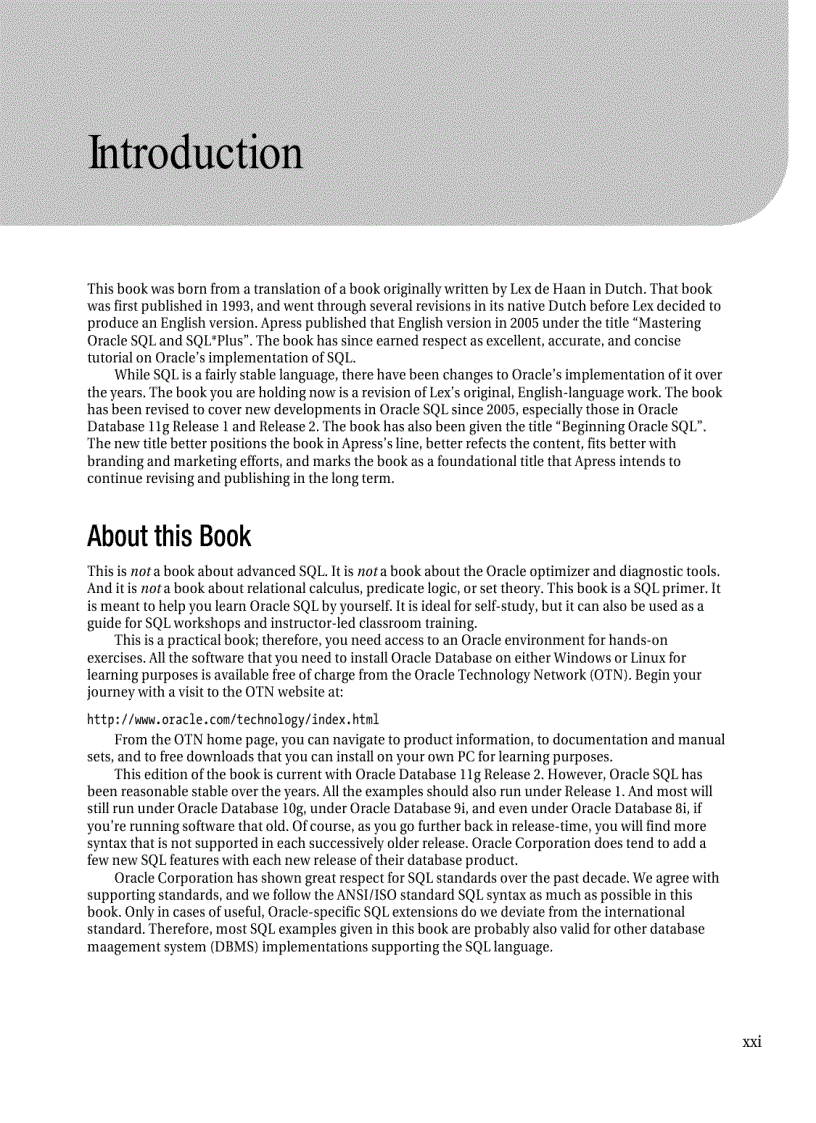 image for page Beginning Oracle SQL