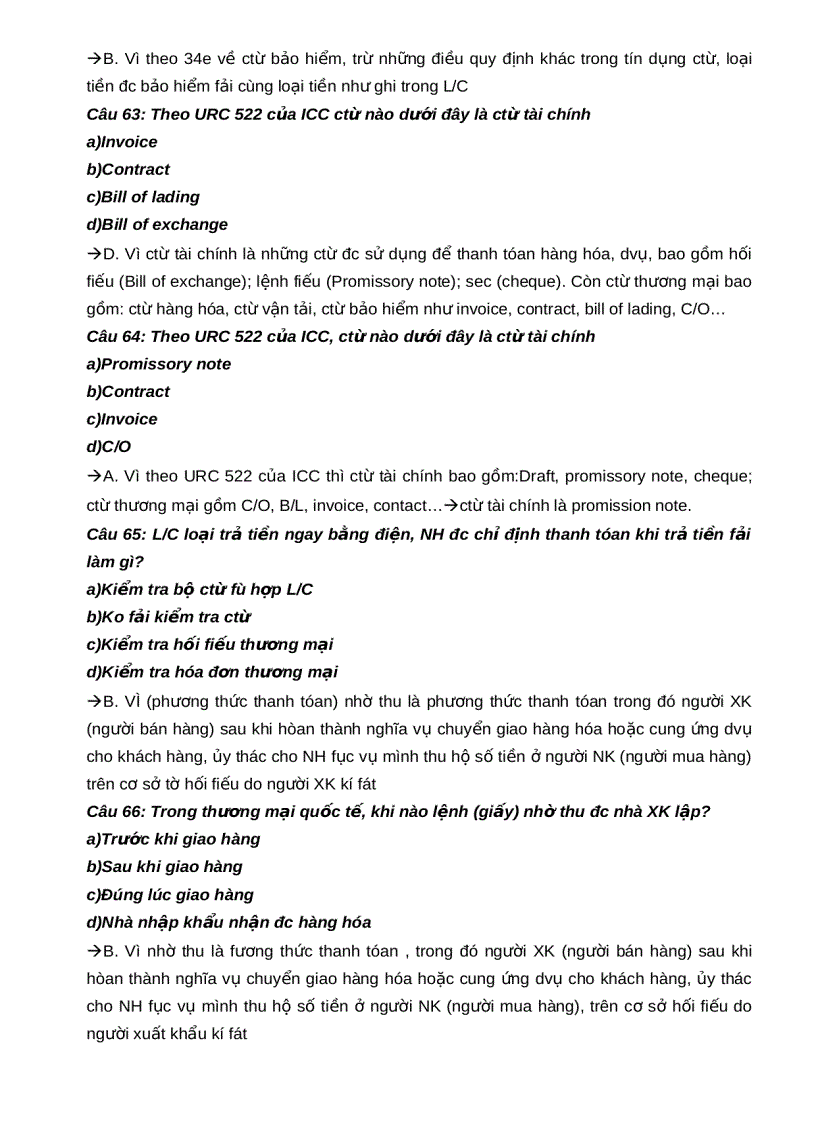 image for page Trắc nghiệm thanh toán quốc tế