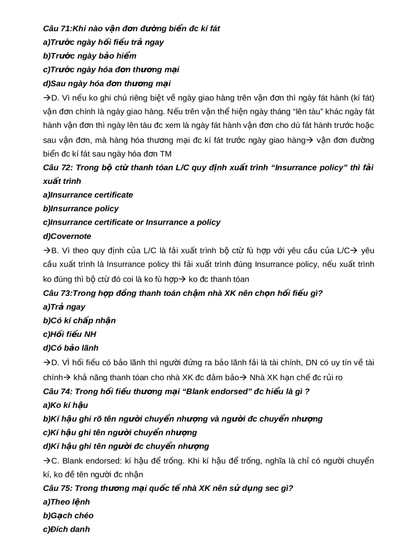 image for page Trắc nghiệm thanh toán quốc tế