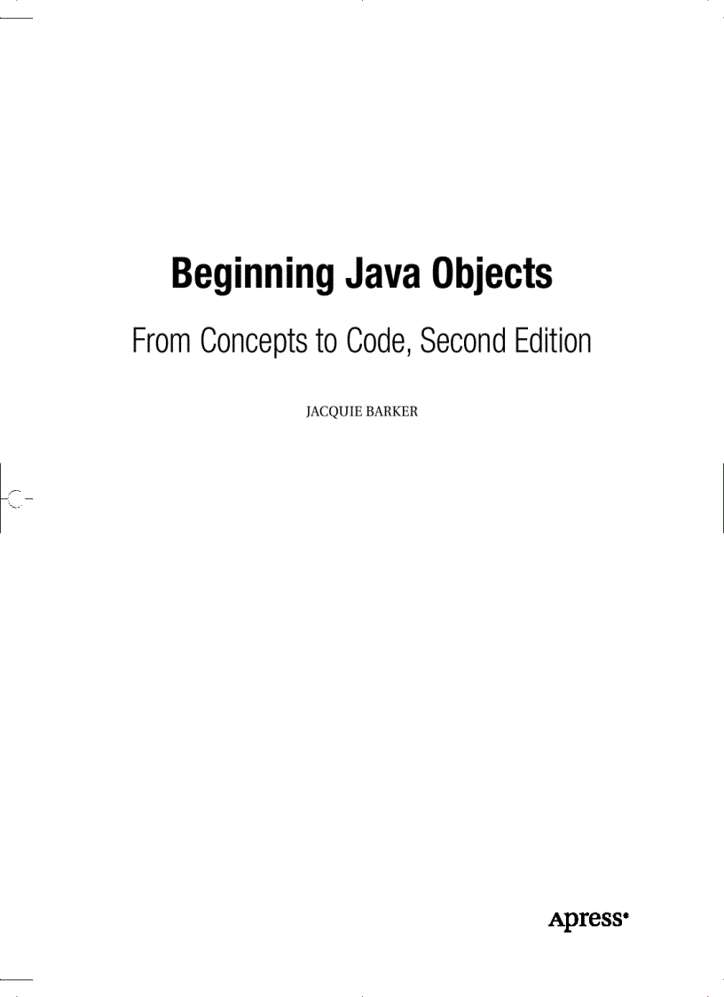 Beginning Java Objects From Concepts to Code