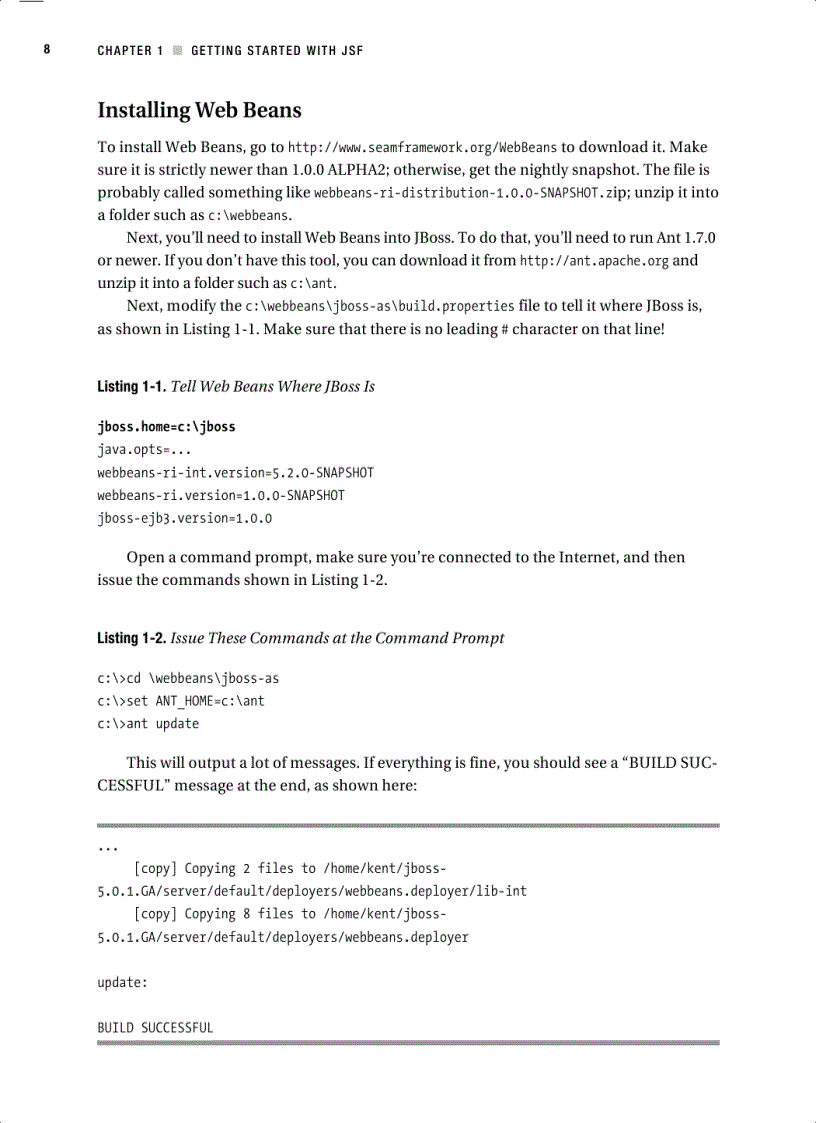 image for page Beginning JSF 2 APIs and JBoss Seam