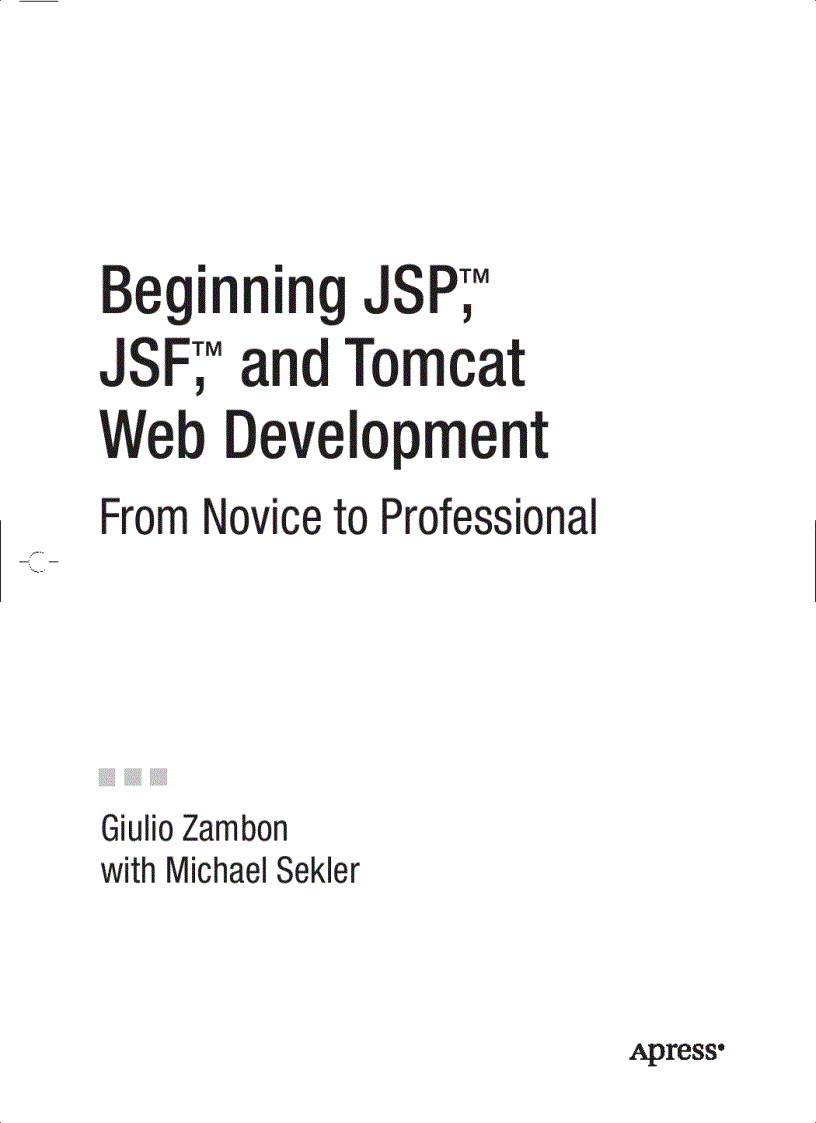image for page Beginning JSP JSF and Tomcat Web Development From Novice to Professional