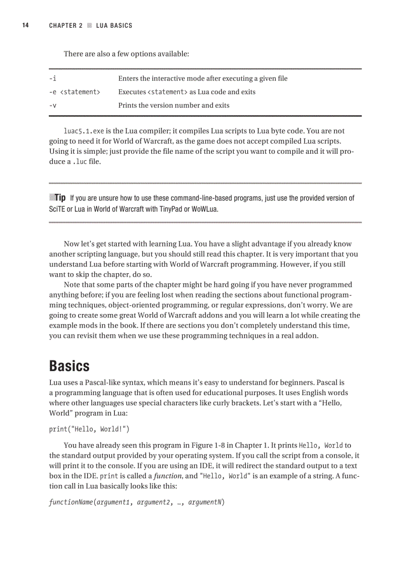 image for page Beginning Lua with World of Warcraft Addons